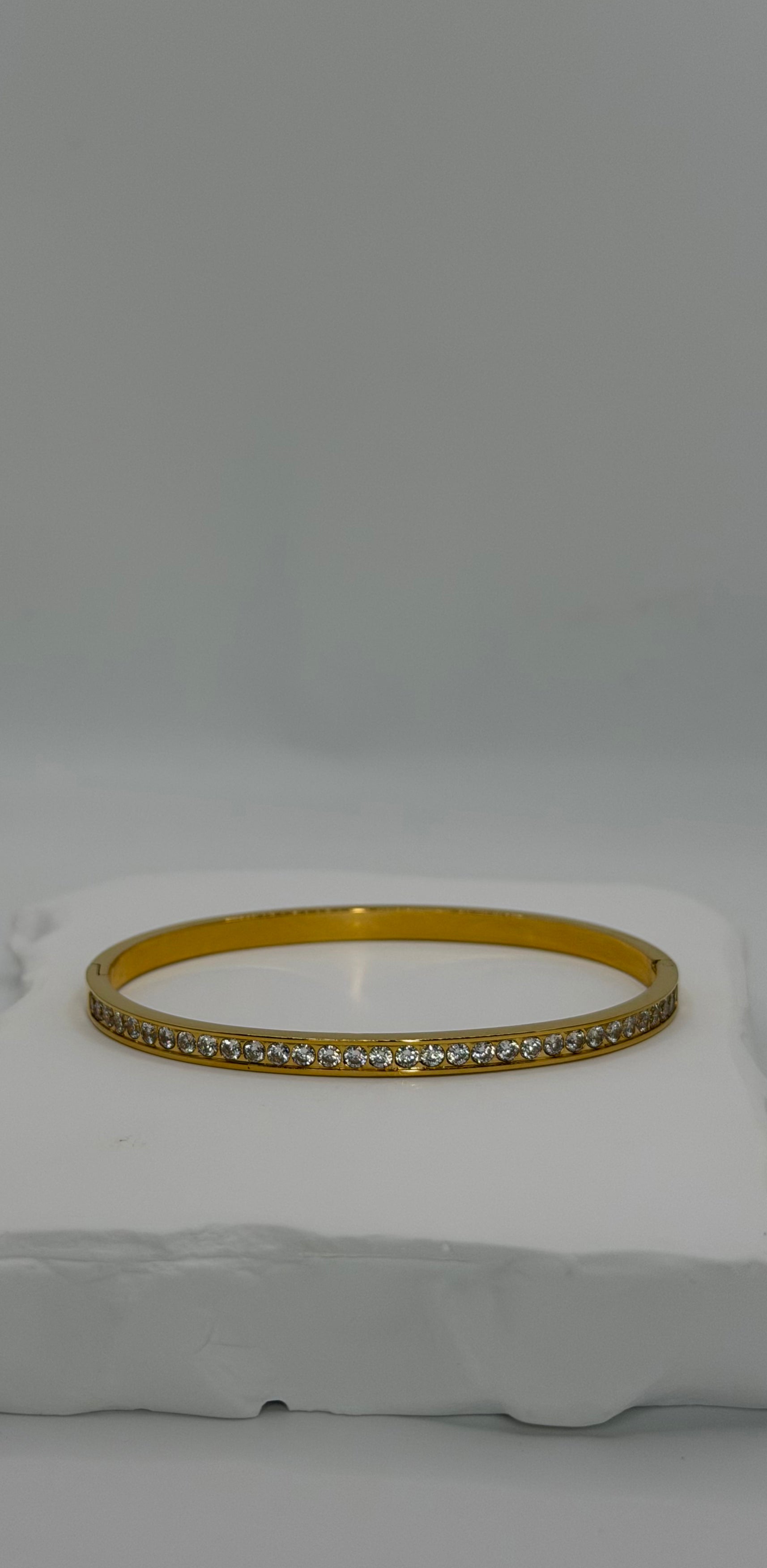 Gold Diamond Bangle
